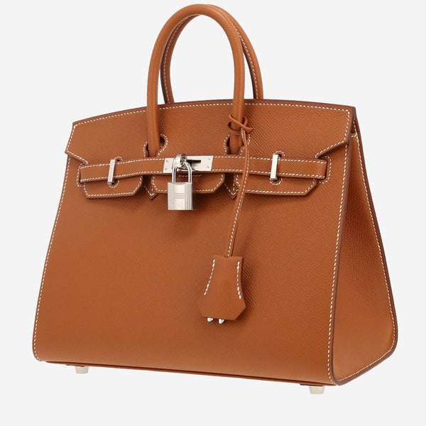 HERMÈS Birkin 25 cm handbag in gold epsom leather