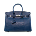 Hermès Birkin 35cm Handbag – Matte Bleu de Malte Alligator with Palladium Hardware