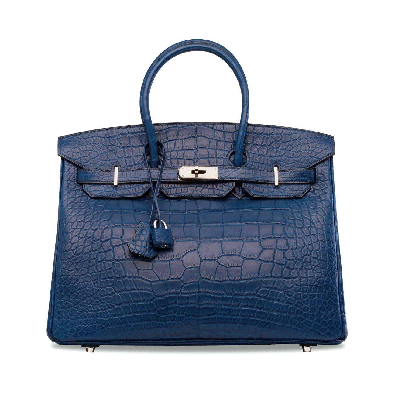 Hermès Birkin 35cm Handbag – Matte Bleu de Malte Alligator with Palladium Hardware
