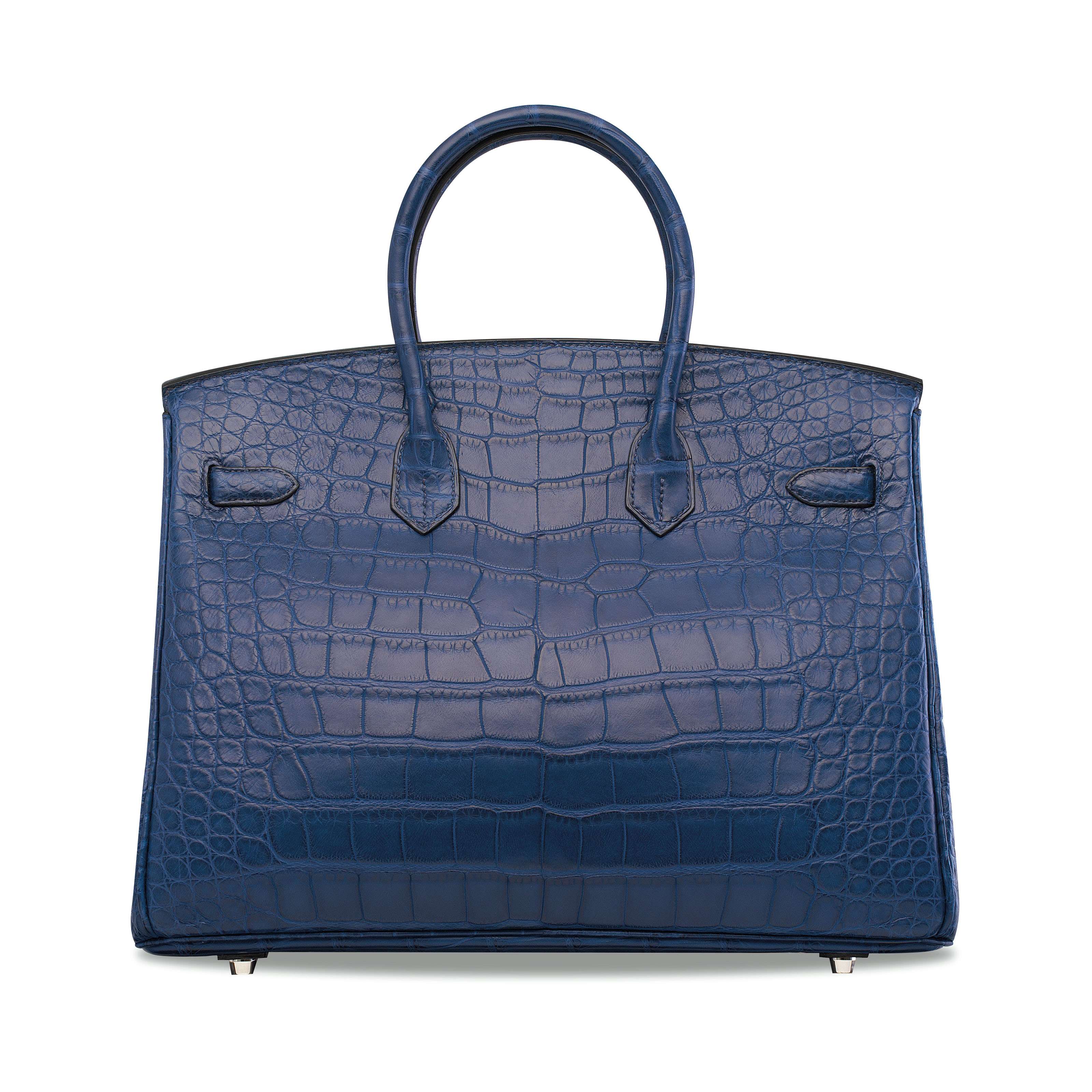 Hermès Birkin 35cm Handbag – Matte Bleu de Malte Alligator with Palladium Hardware