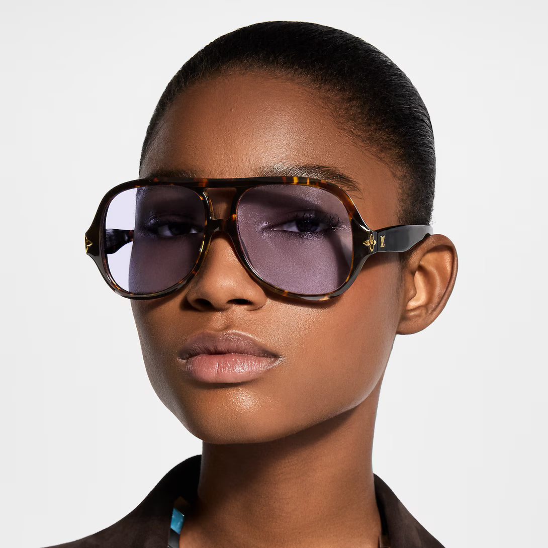 Z3554W New LV Aura Flower Square Aviator Sunglasses