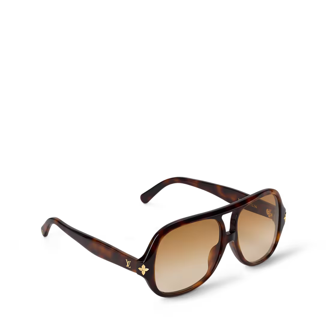 Z3554W New LV Aura Flower Square Aviator Sunglasses