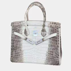 Hermes Birkin 30 Himalaya Niloticus Crocodile Diamond Top Handle Bag