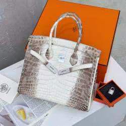 Hermes Birkin 30 Himalaya Niloticus Crocodile Diamond Top Handle Bag